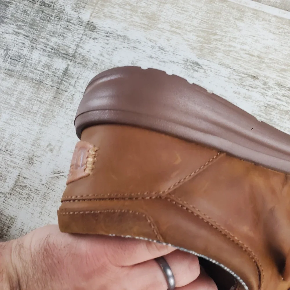 Hey Dude Wally Grip Craft Leather Mens Shoes Sz 11 Slip On Loafers